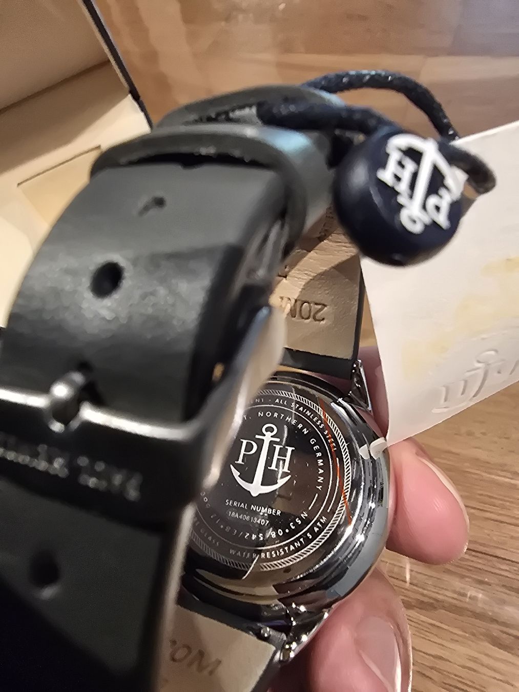 Paul Hewitt Orologi: Paul Hewitt Uhr dunkelgrau mit Lederarmband neu – Nuovo e nell'imballaggio originale da Basel venduto da rev_26s7 6