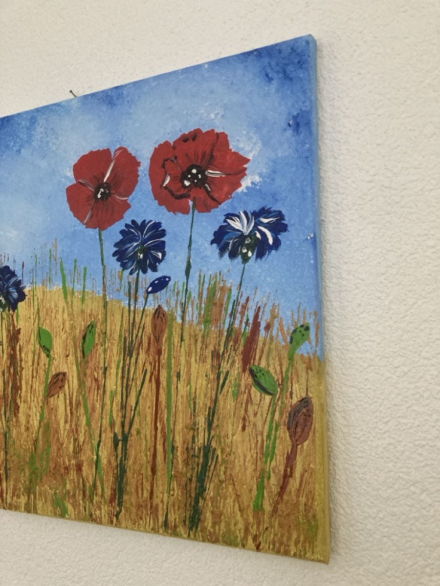 Dipinti: Acrylbild Weizenfeld  – Nuovo (secondo la descrizione) da Winkel venduto da soblu01012 1