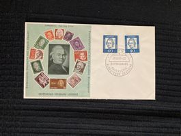 BRD 1961 illustrierter FDC Lessing fl./n. Papier SStpl Bonn