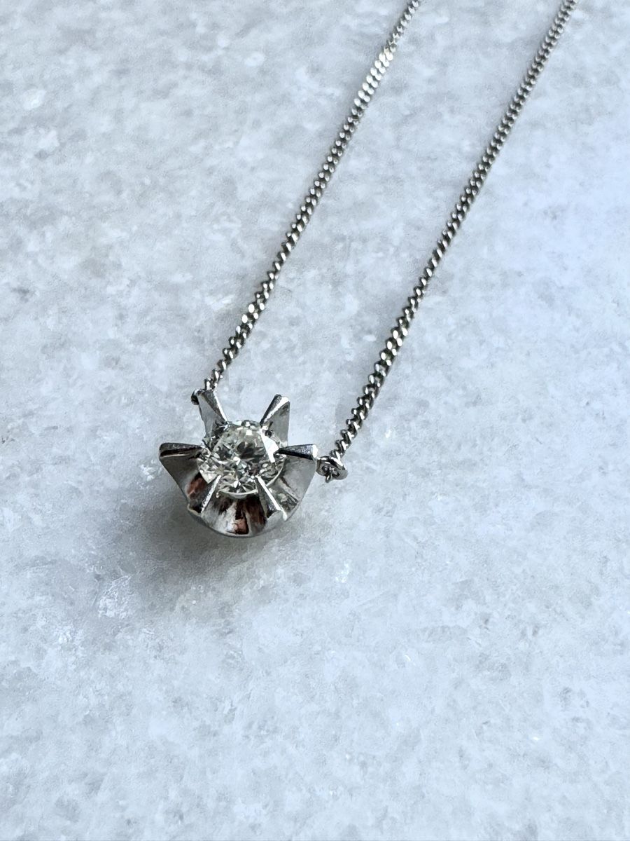 Ketten: Diamant Solitär Kette 0.3ct aus Platin – Gebraucht aus Kriens von hannaandkiko 4