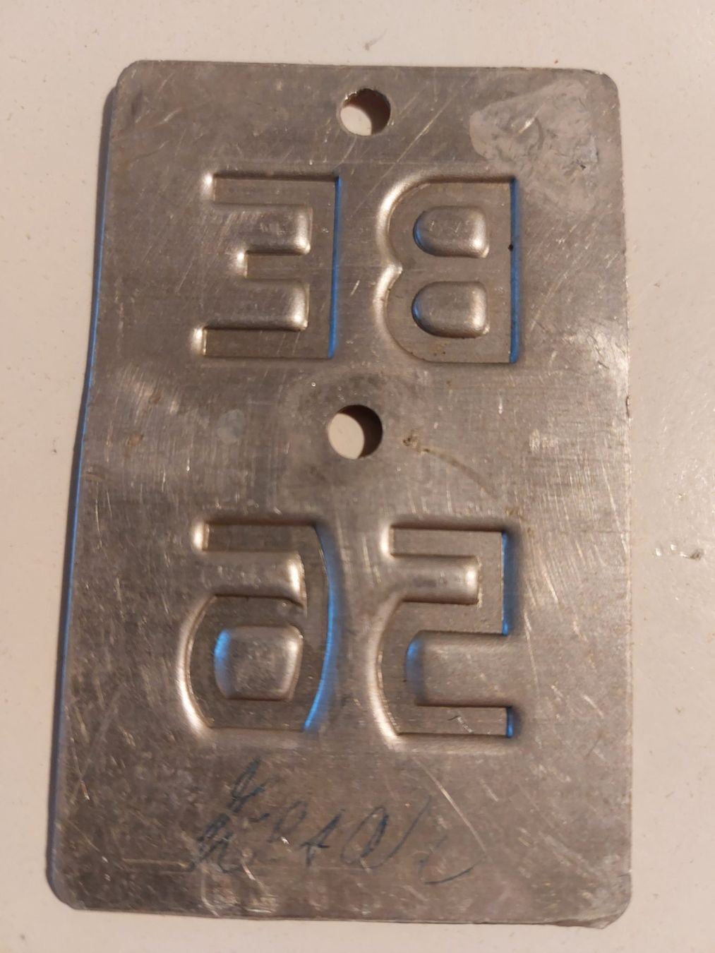 Sachs Insegne: Velonummer BE 56 plaque Velo – Usato da Schenkon venduto da Uhu007 1
