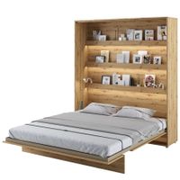 Schrankbett PIKO Vertikal Eiche +LED Beleuchtung - 180x200cm