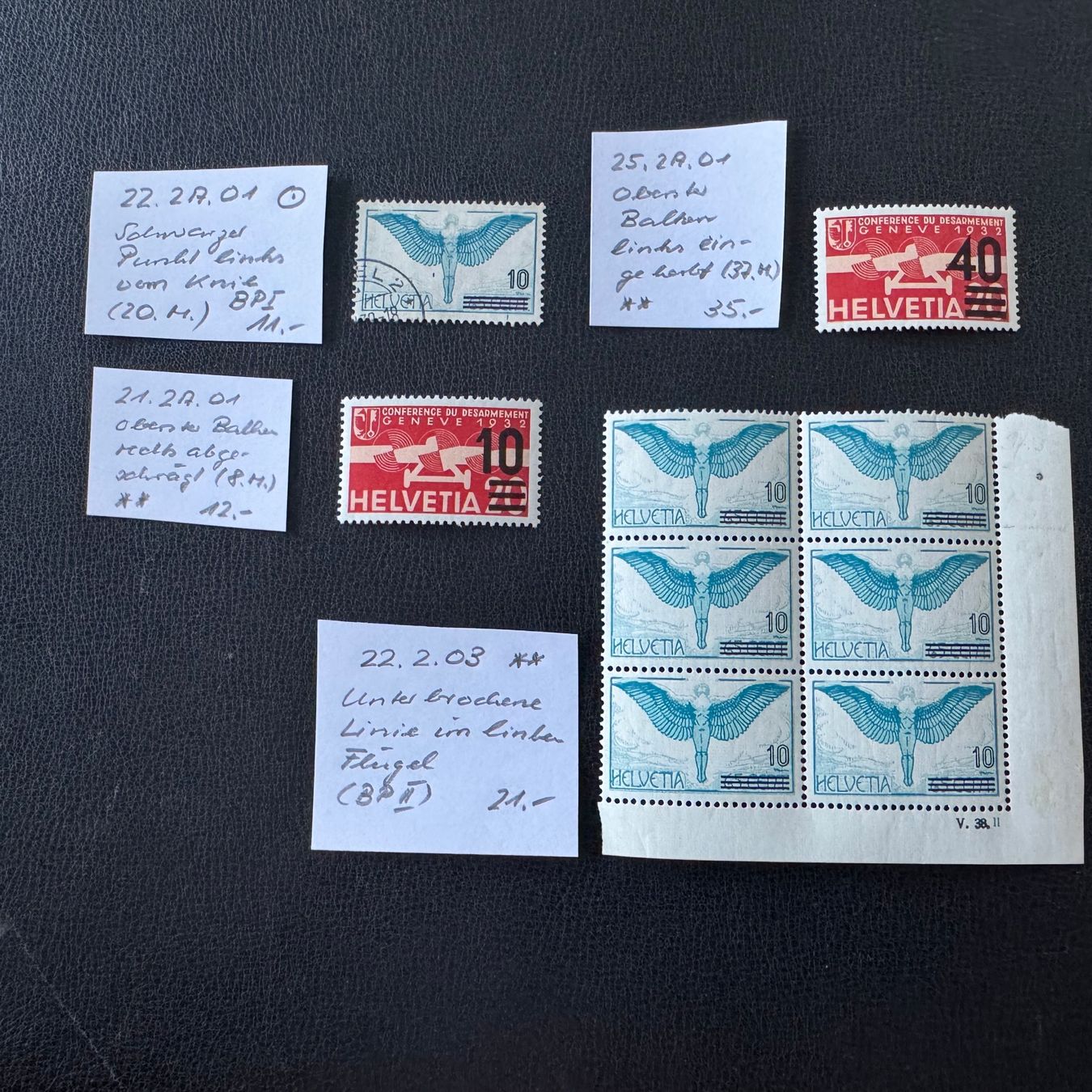 Tous les timbres: Flugpostmarken, ABARTEN, postfrisch – Neuf (Voir description) à Stallikon par HILDECH1 1