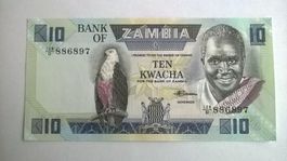 Billet banque Zambie 10 Kwacha série 1980/88 UNC