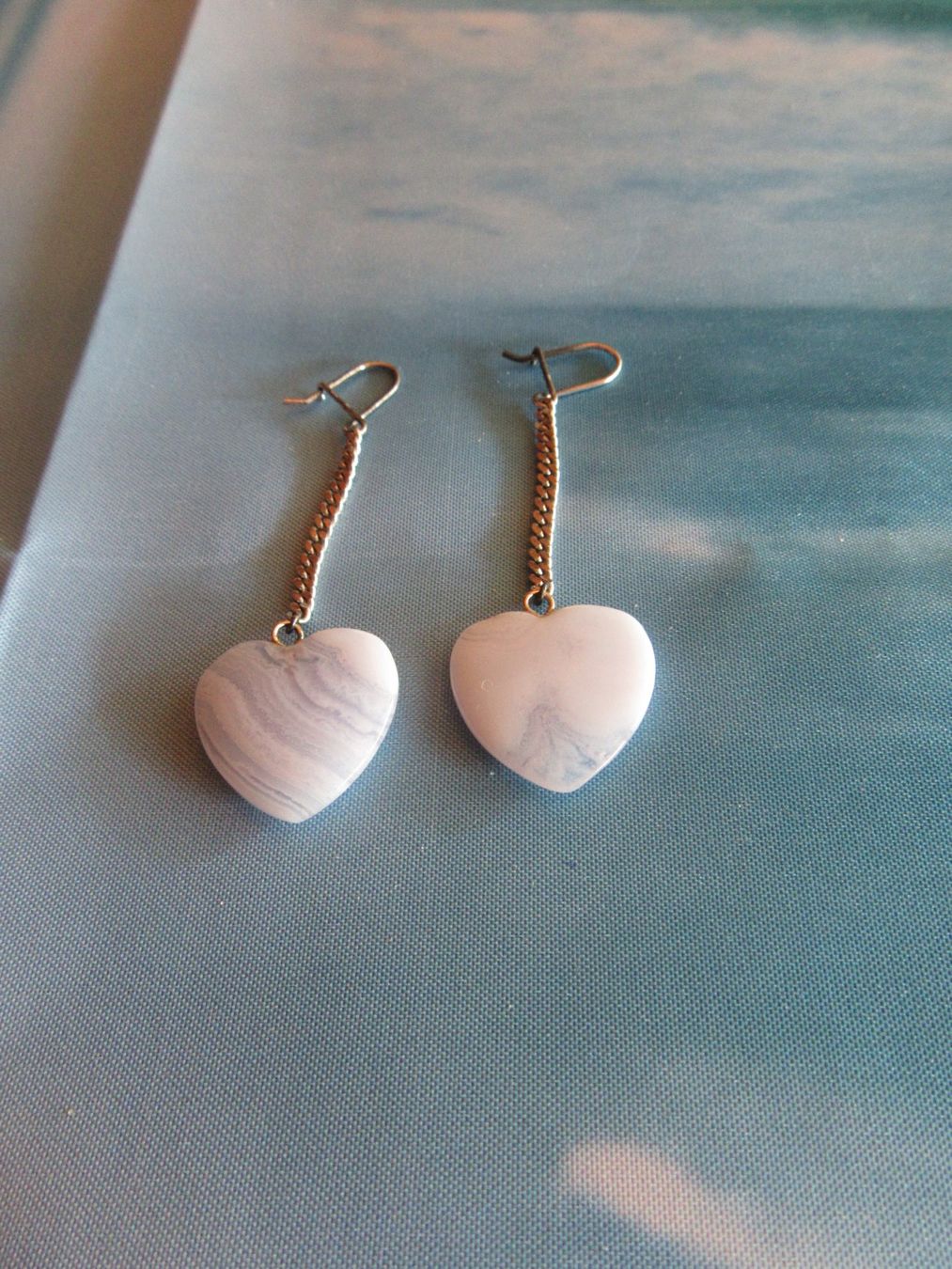 Ohrringe & -stecker: Ohrringe Chalcedon (Hellblau) – Gebraucht aus Wattwil von wampi