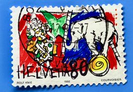 Nr.834 Weissclown mit Elefant  GESTEMPELT Sonderpostmarken 