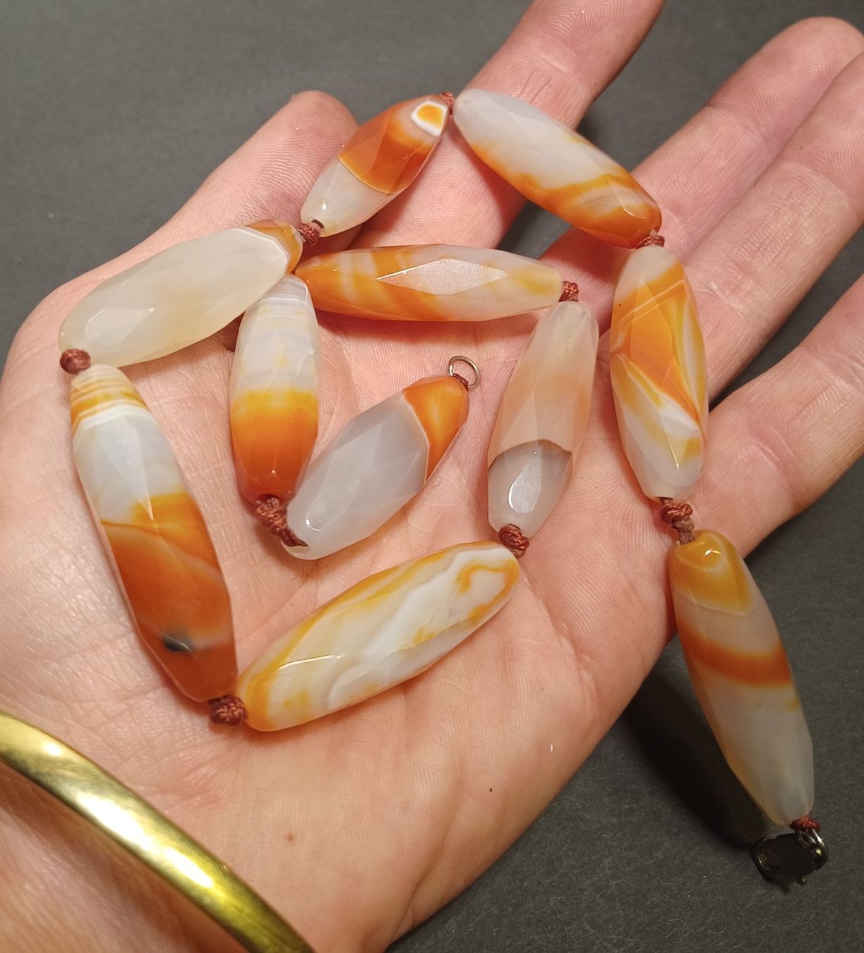 Catenine: Wunderschöne Karneol Kette, geknüpft – Usato da gais venduto da dun_c2xc 2