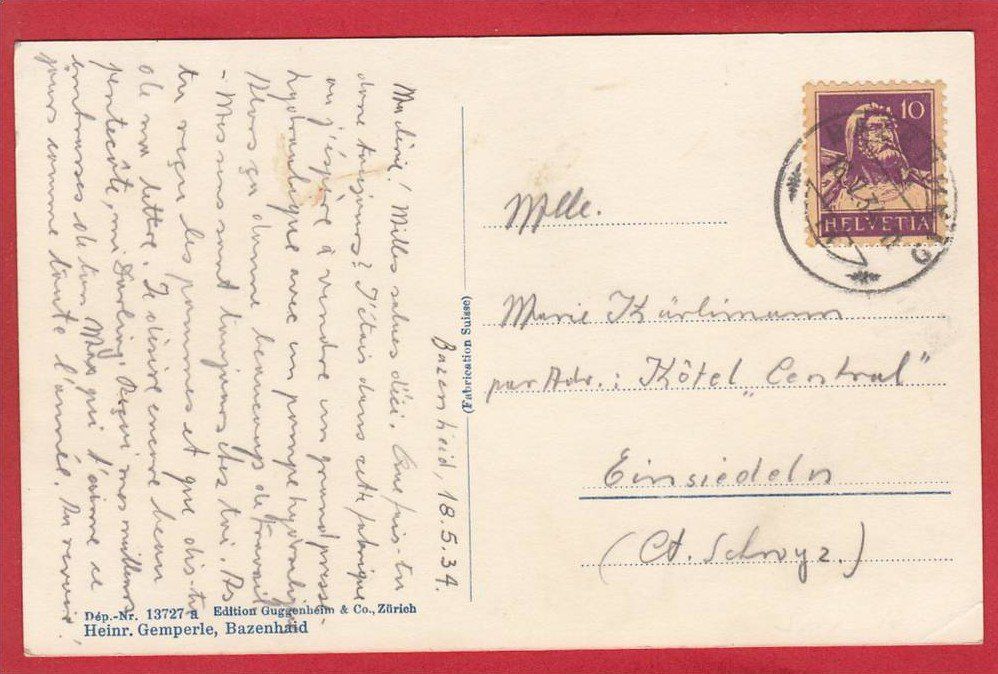 Cartoline postali: BAZENHAID, BAHNHOFSQUARTIER – Usato da Grüningen venduto da Kartenlaube 1