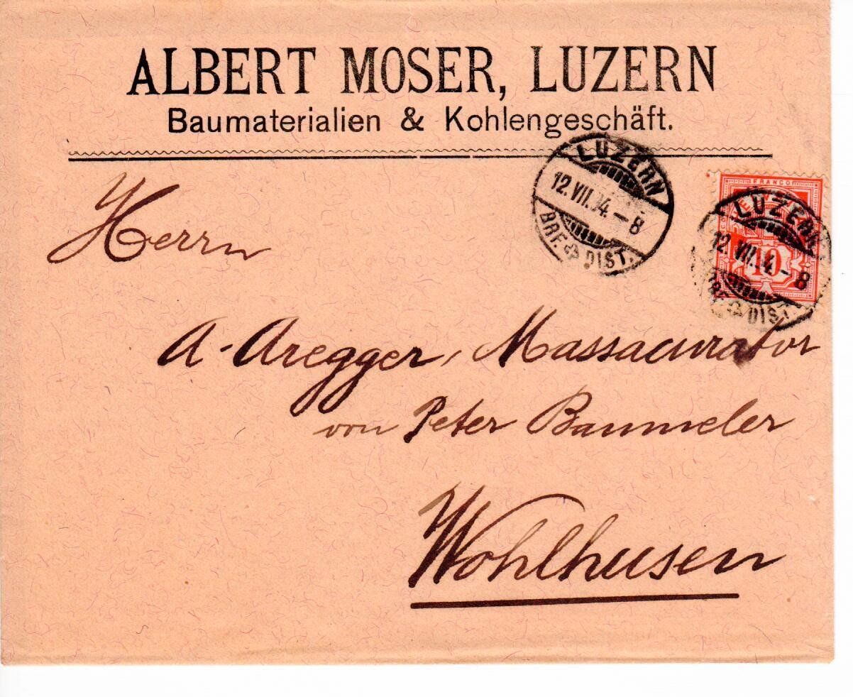 Tous les timbres: Brief Luzern 1894 – D'occasion à Wolhusen par Curver9
