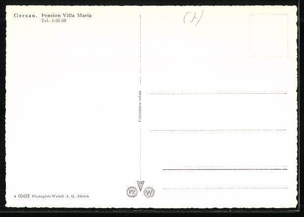 Cartoline postali: Gersau, Pension Villa Maria mit Garten – Usato da Berlin venduto da bartko-reher 1