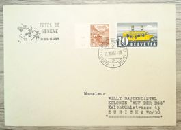 TR69 Enveloppe + Timbre Suisse 1951