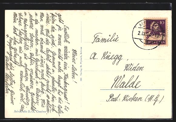 Cartoline postali: AK Appenzell, Kollegium St. Antonius – Usato da Berlin venduto da bartko-reher 1