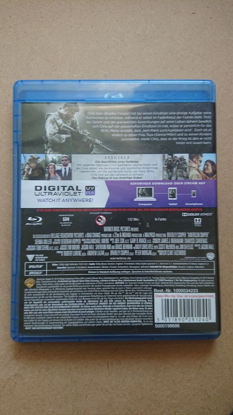 Tutti i DVDs: American Sniper Blu-Ray  – Usato da Chur venduto da FreakofRarity 1