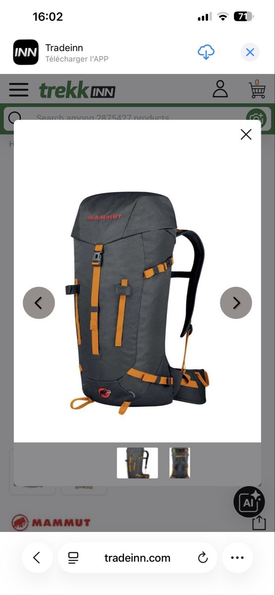 Mammut Zaini: Sac à dos Mammut trion 26+ – Nuovo (secondo la descrizione) da Orsières venduto da Maevalais 3