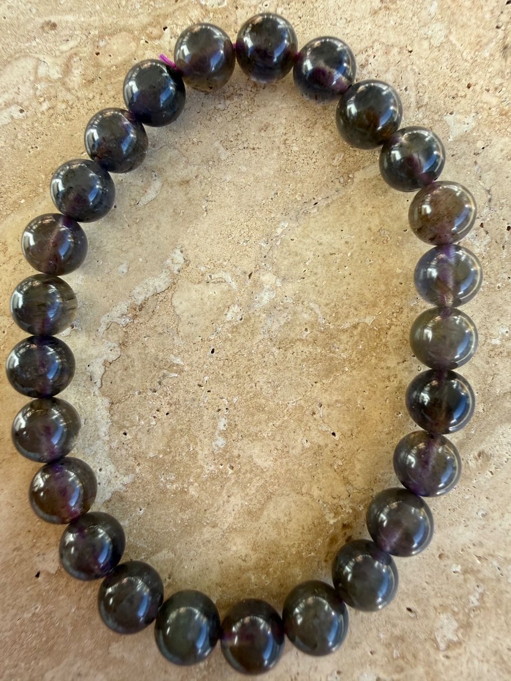Bracciali & Braccialetti: Iolith Elastisches Perlenarmband (ca8mm) – Usato da Jegenstorf venduto da SteinGlanz 1