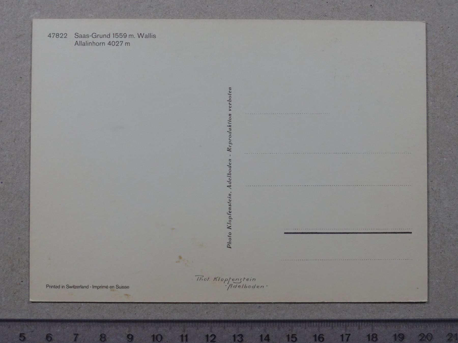 Cartoline postali: Saas-Grund – Usato da Lenzburg venduto da fh1 1