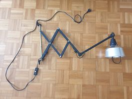 Vintage Scherenleuchte schwarz/alu Midgard/Ikea
