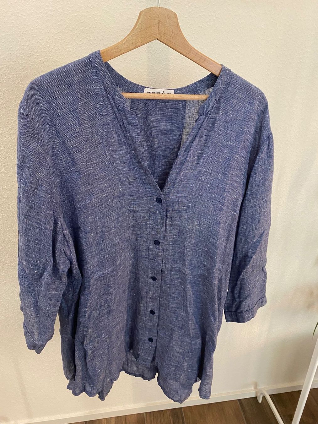 Soeur Camicette: Mes Soeurs et Moi Leinen-Bluse blau Gr. 6 / 50 - 52 – Usato da Arlesheim venduto da san_w9vr 2