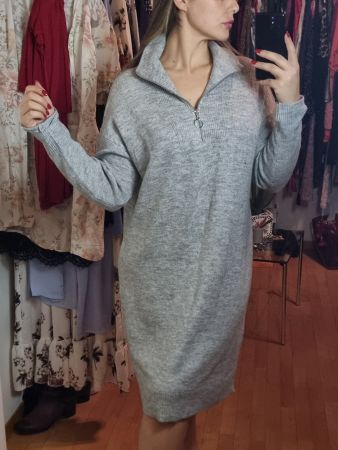 Kuscheliges Winterkleid Gr.48/50, Strickkleid Rollkragen