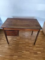 Unikat, Schreibtisch Holz mit Klappe und Schubladen vintage