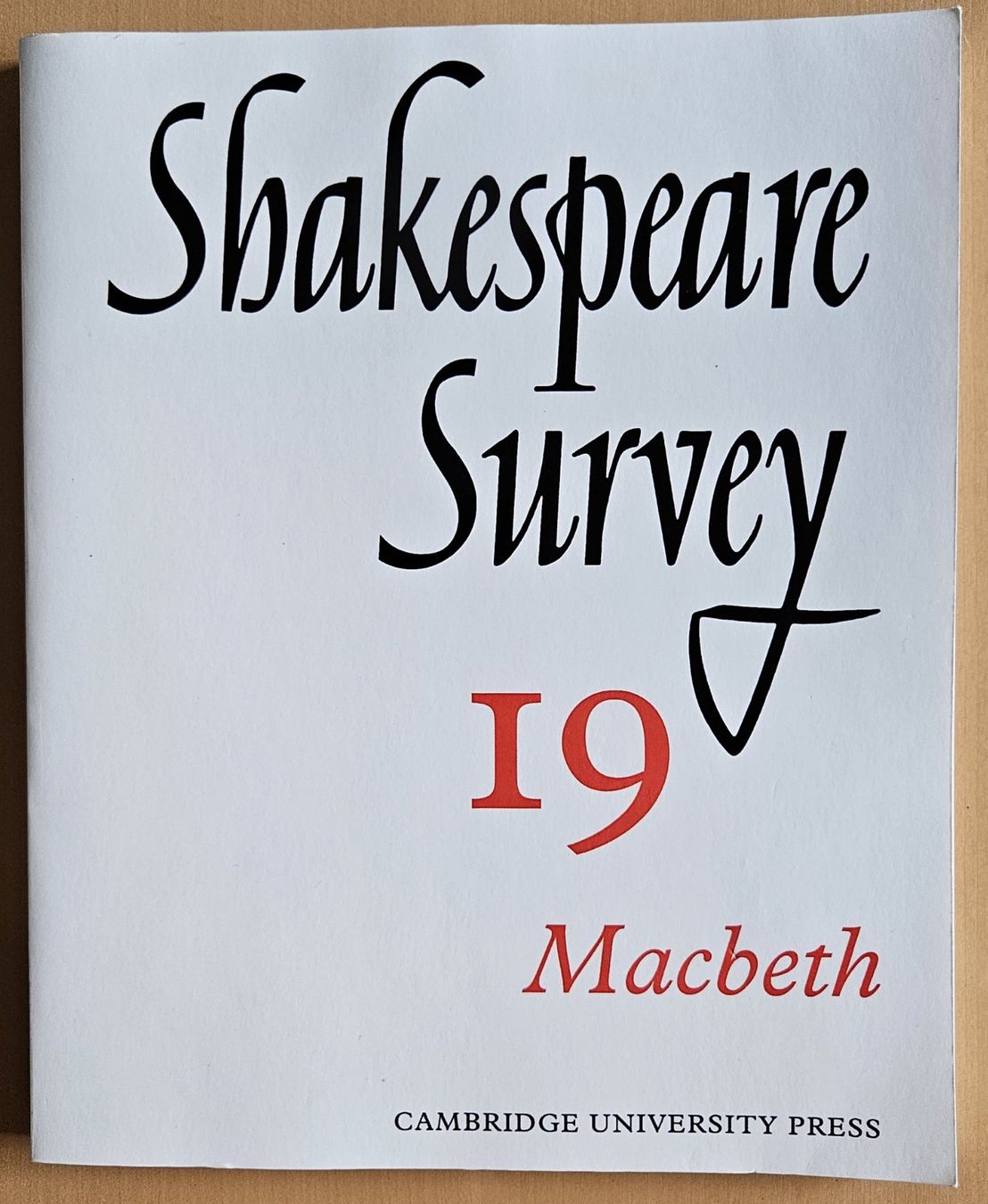Libri: Shakespeare Survey 19: Macbeth – Usato da Schaffhausen venduto da brickenthusiast