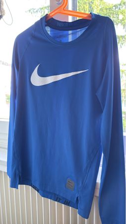 Nike Pro Combat Baselayer Top - Large Size - Blue Junior