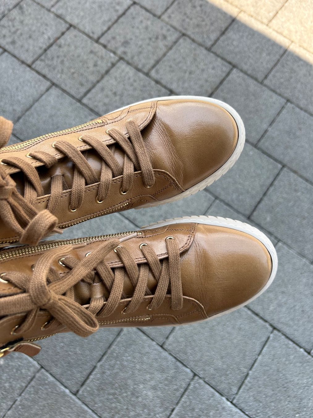 Gabor Chaussures femmes: Schnürstiefelette von Gabor, hellbraun, Grösse 40 – Neuf (Voir description) à Erlinsbach SO par hallon480 7