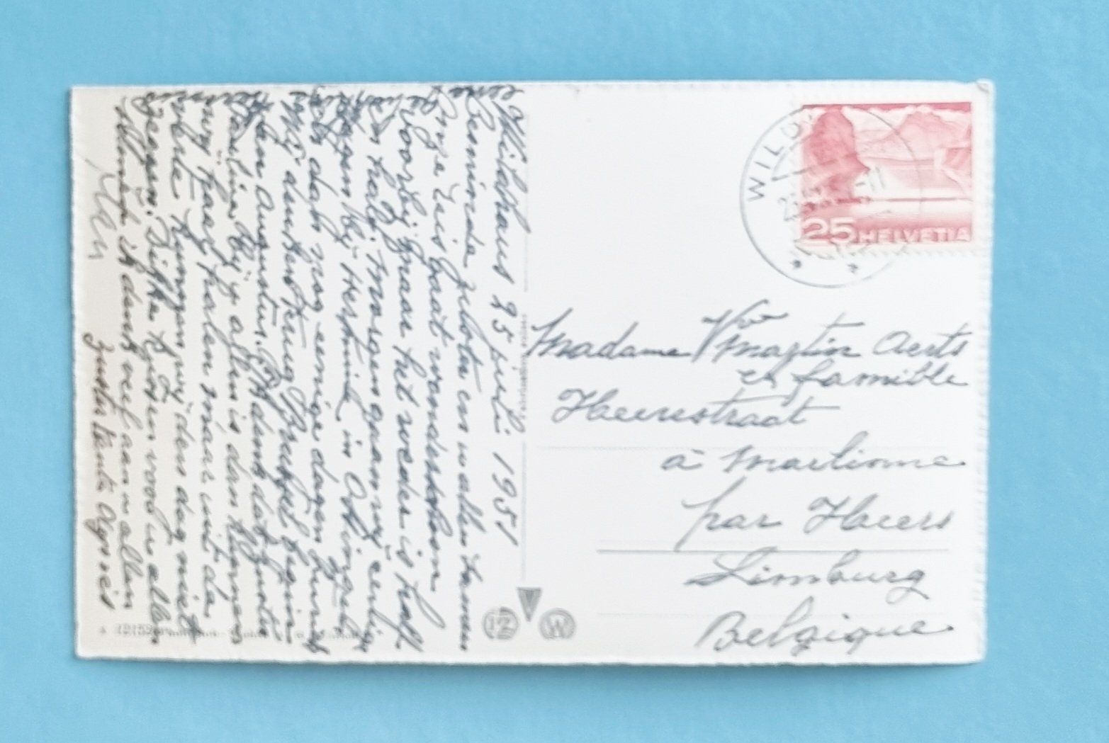 Cartoline postali: Wildhaus - Schwimmbad - Schönenbodensee - 1951 – Usato da Rothrist venduto da RROENK 1