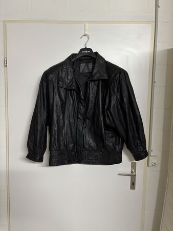 Lederjacke schwarz Grösse M Zustand gut