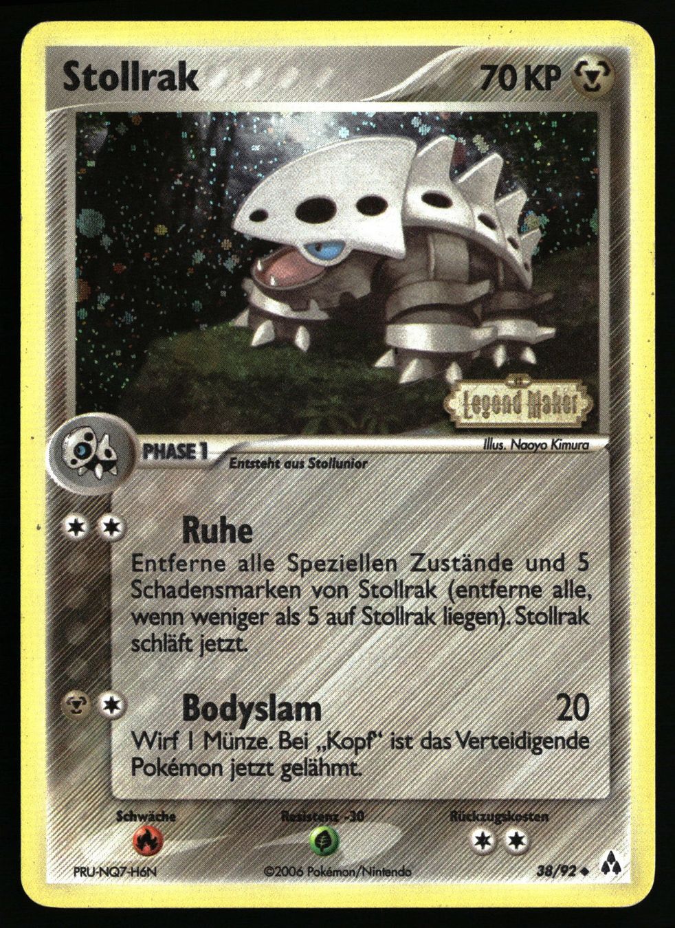 Pokémon Carte collezionabili: Stollrak #38 [Reverse Holo] EX Legend Maker – Usato da Feuerthalen venduto da Plazatoys
