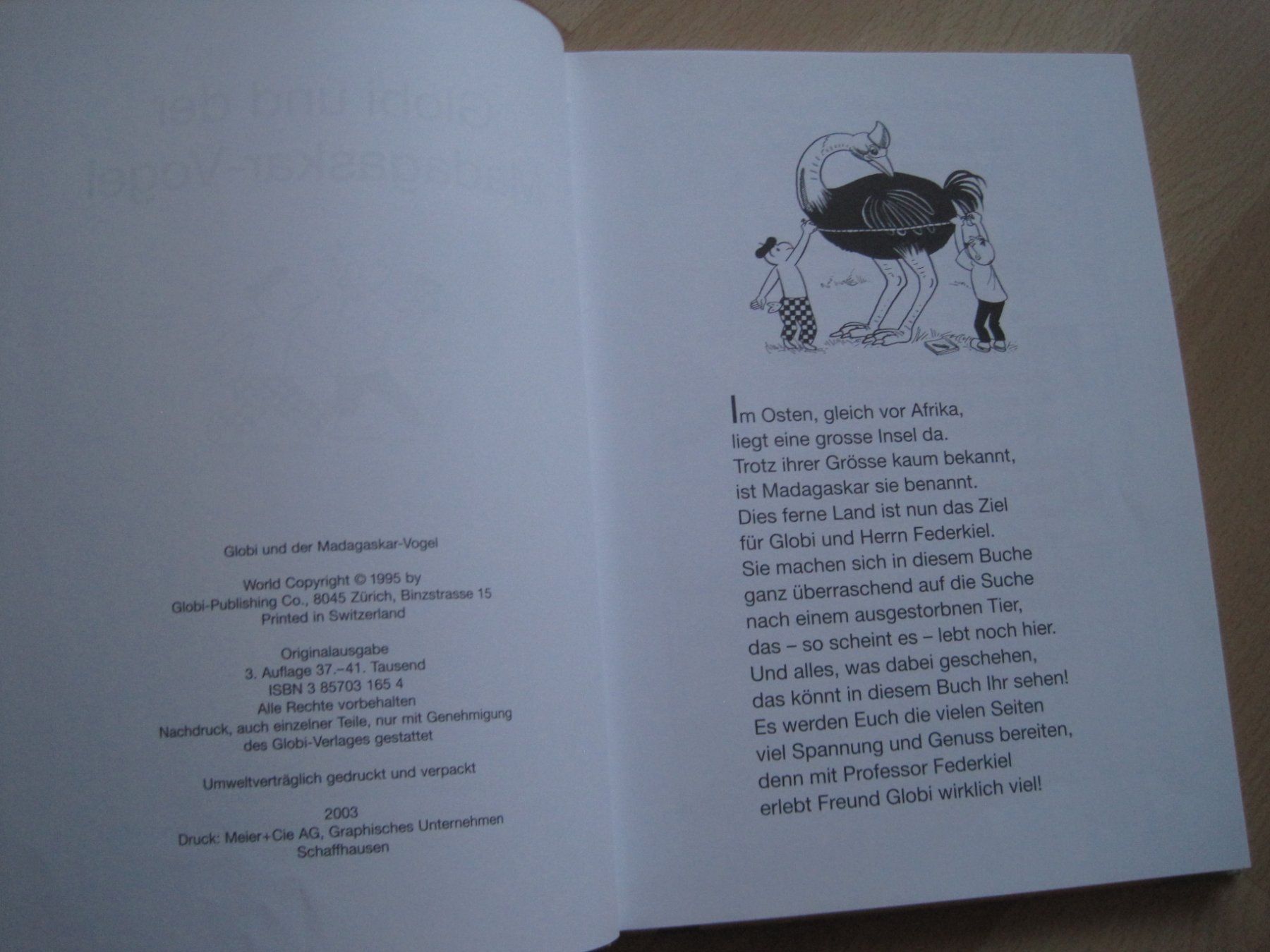 Bücher: GLOBI Globi und der Madagaskar - Vogel  2003 – Gebraucht aus Gossau SG von Noryflory 1