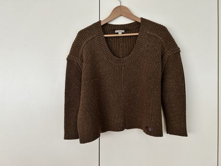 Burberry Brit Wollpullover Grobstrick Gr. M braun
