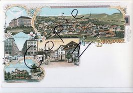 Gruss aus Burgdorf  - (AK Lithoansicht um 1900 im Format A4)