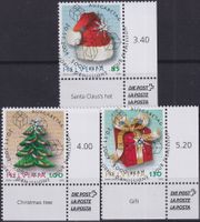 2009, Nr.1330-1332 "Weihnachten" mit ET-Voll-Stempel.
