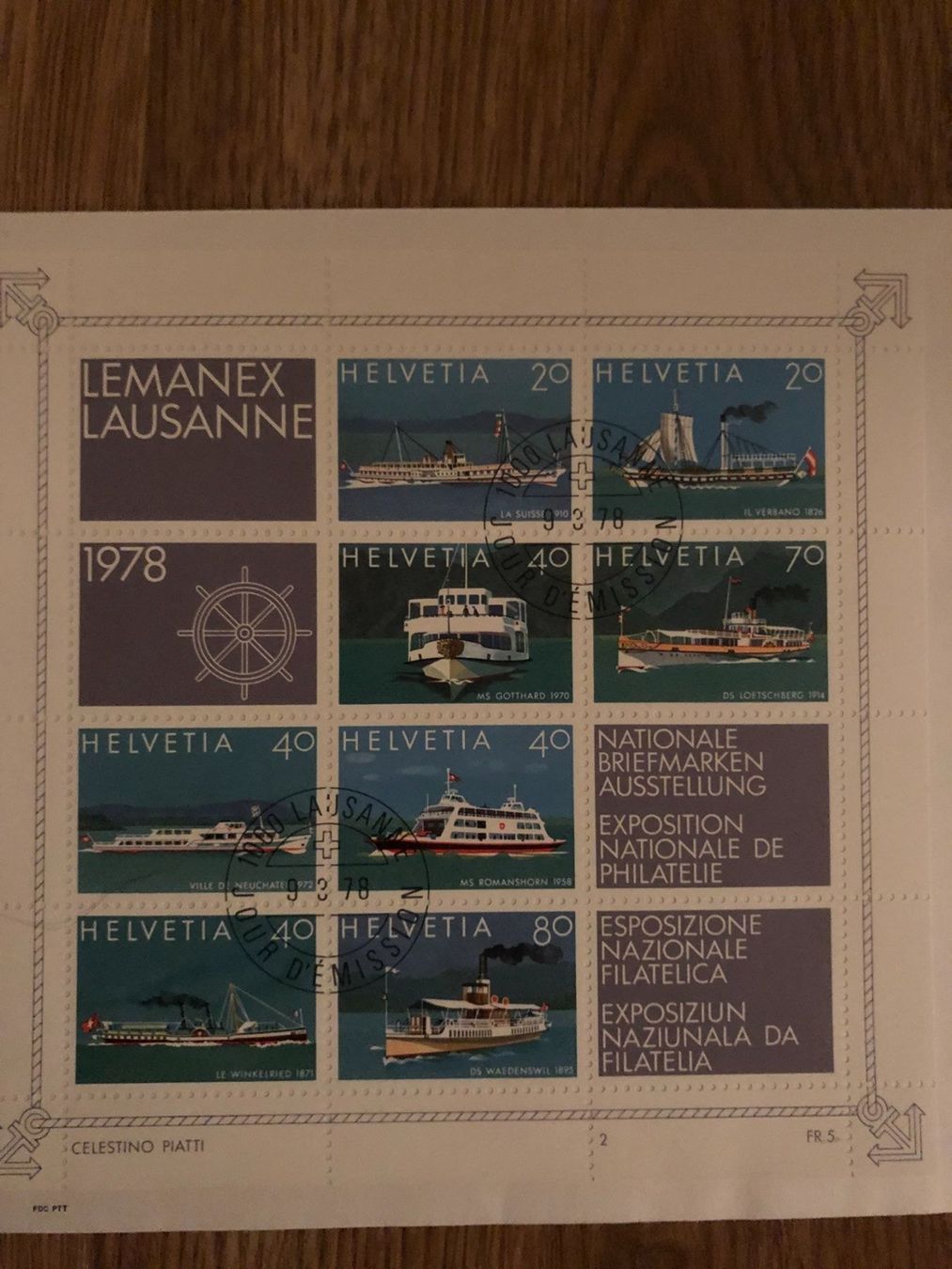 Tutti i francobolli: FDC Lemanex-Block Lausanne 9.3.78 – Nuovo (secondo la descrizione) da Landquart venduto da interesse63 1