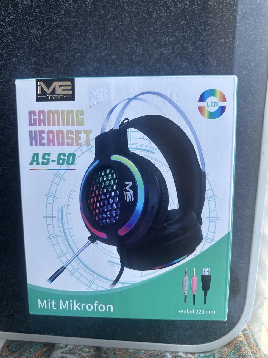 Microfoni: M2-TEC Gaming Headset AS-60 mit Mikrofon neu – Nuovo e nell'imballaggio originale da Biel/Bienne venduto da ara_9vxv