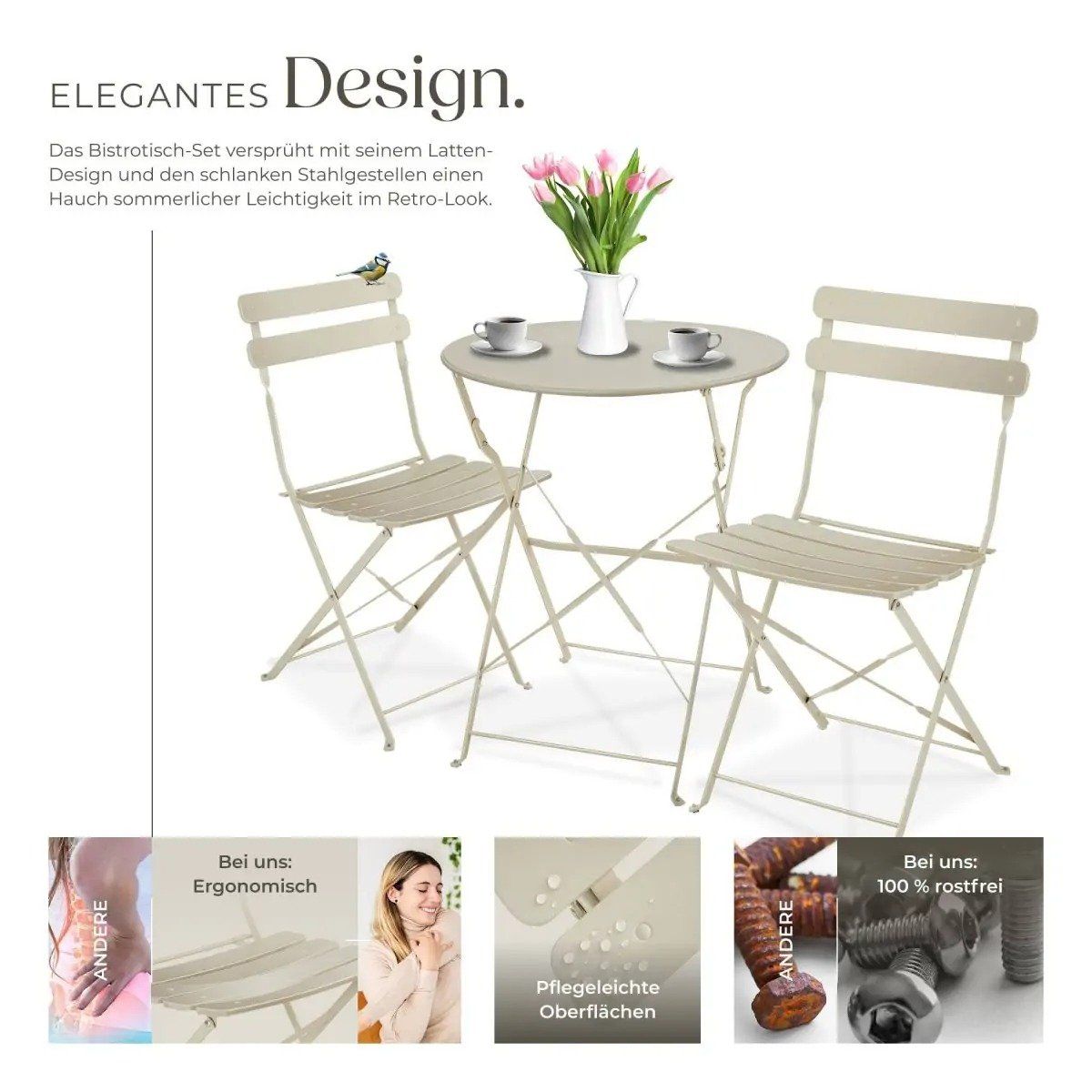 Tischset: Gartenmöbel Bistro Set Klapptisch mit 2 Stühlen VALENTIN – Neu und originalverpackt aus Lachen SZ von sw3zzy 2