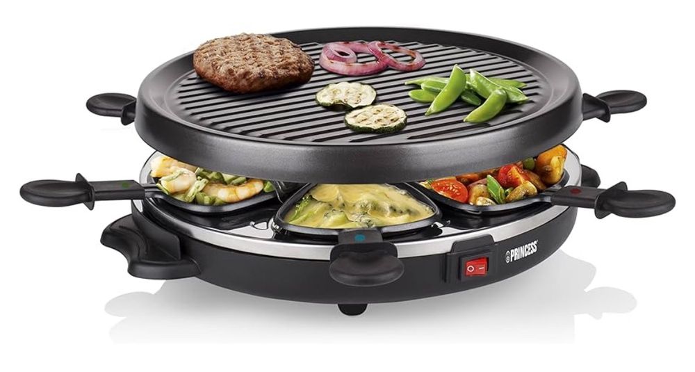 Rundes Raclette, Racletteofen für 6 Personen, Grill, 800 W (Neu und ...