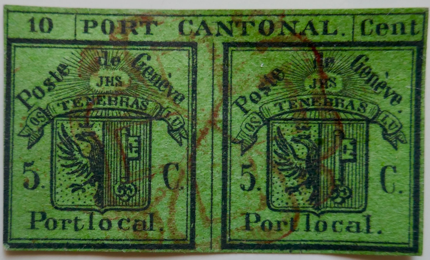 Tous les timbres: Raffinierte "Doppelgenf Fälschung" 1843 – D'occasion à Möhlin par PHILABARTIS