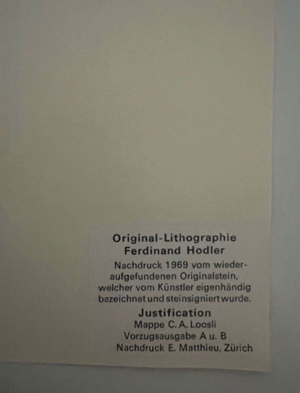 Grafica & Litografie: Ferdinand Hodler, Original-Lithografie – Usato da Rain venduto da Pic-Ass 2