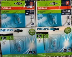 Osram/Philips Halogen-Lichtbirnen 25W/35W Öko sparsam