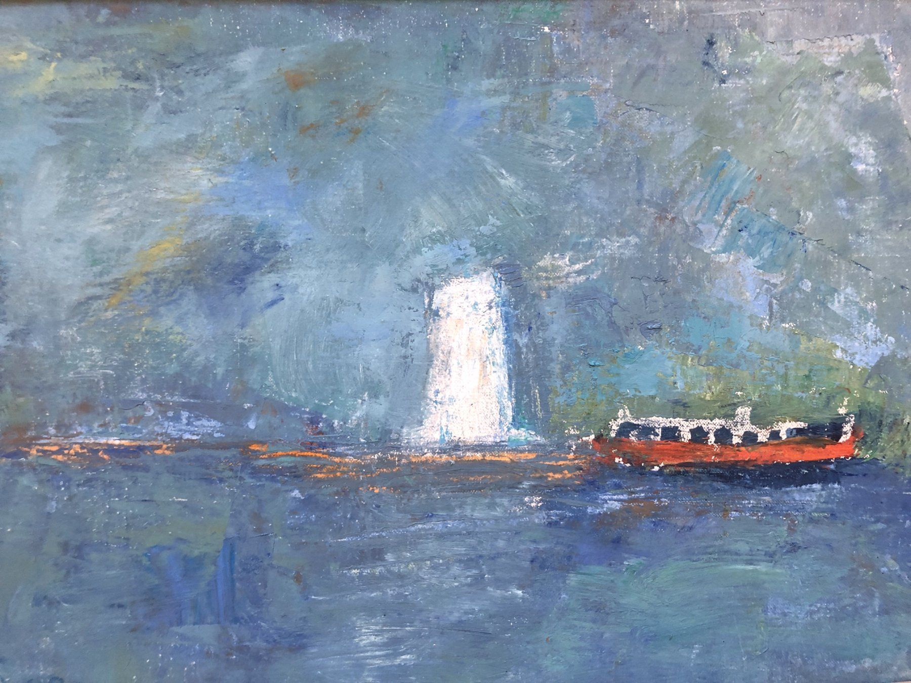 Dipinti: Ruth Steinegger (1917-2012) - Ölgemälde - "Acheron" – Usato da Schaffhausen venduto da durruti 1