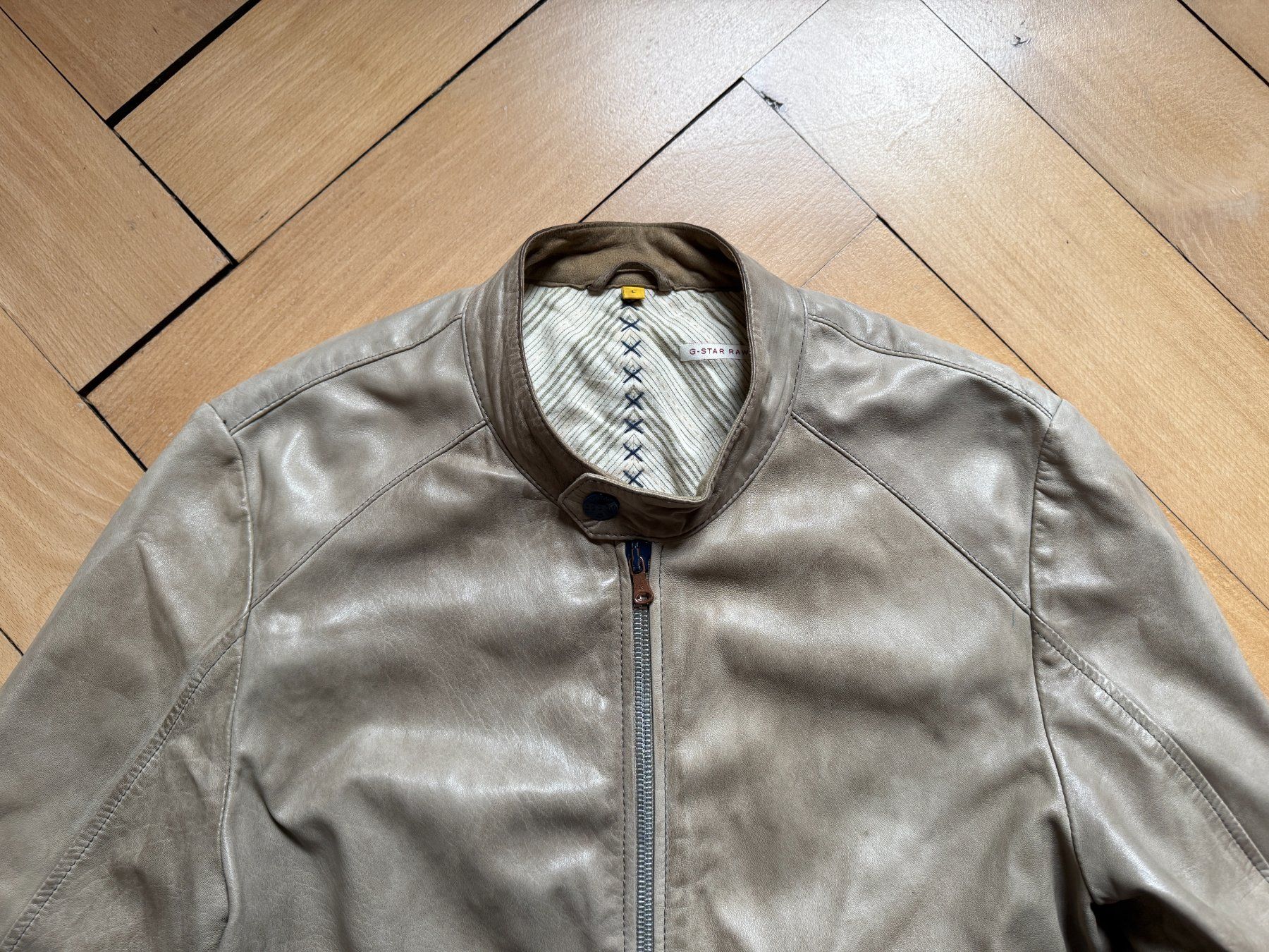 G-Star Vestes: G-STAR RAW - Lederjacke beige L – D'occasion à Zürich par Diazaio 1
