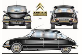 Blechschild-CITROEN DS 23