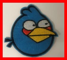 Angry Birds Aufnäher Patch Blau Blue Spiel iphone Vogel