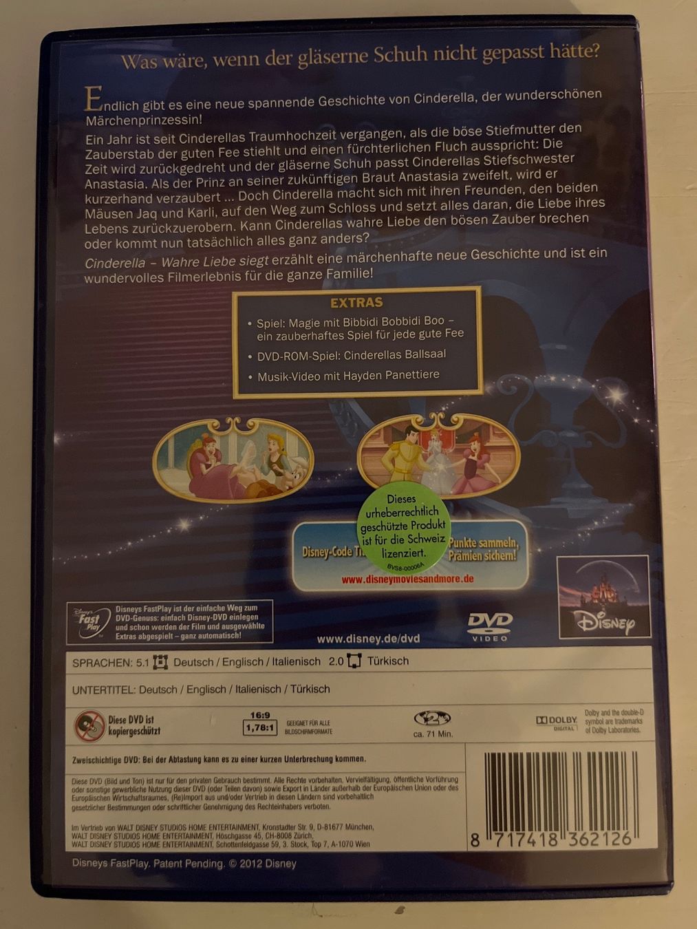 Tutti i DVDs: Disney DVD : Cinderella 1-3 – Nuovo (secondo la descrizione) da Sierre venduto da black.box 4