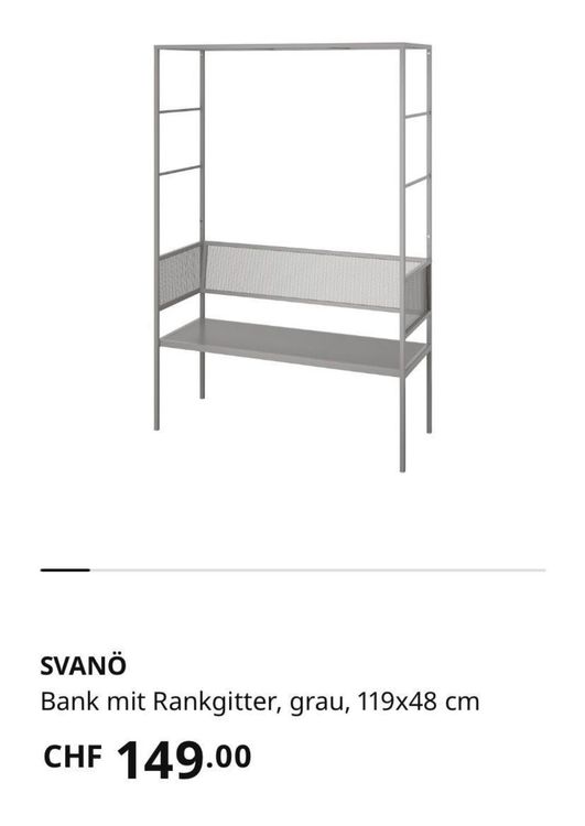 Ikea SVANÖ Sitzbank mit Rankgitter Kaufen auf Ricardo