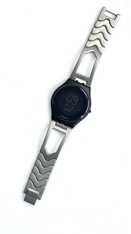 Swatch Orologi: Coole Swatch , schwarz, Stahlband – Usato da Grenchen venduto da chththl 1