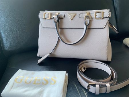 GUESS ALI LUXURY SATCHEL Handtasche beige NEU