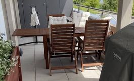 Gartenmöbel-Set mit Ausziehtisch & 6 Stühlen inkl. Polster